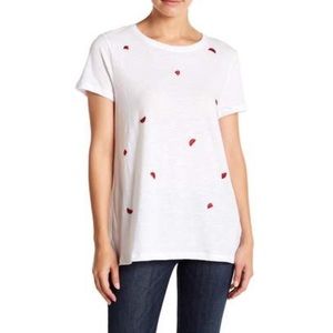 Olivia Sky | Cotton Watermelon Embroidered Top